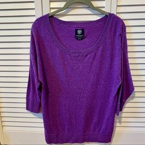 American Eagle Purple Sweater 3/4 sleeve, medium